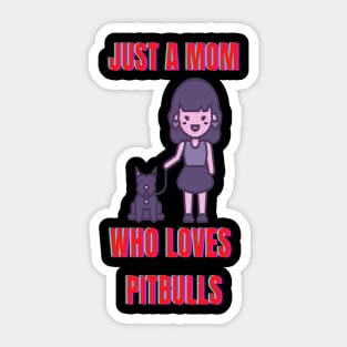 Pitbull Mama Love Pitbull Sticker